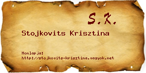 Stojkovits Krisztina névjegykártya