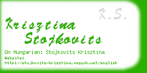 krisztina stojkovits business card